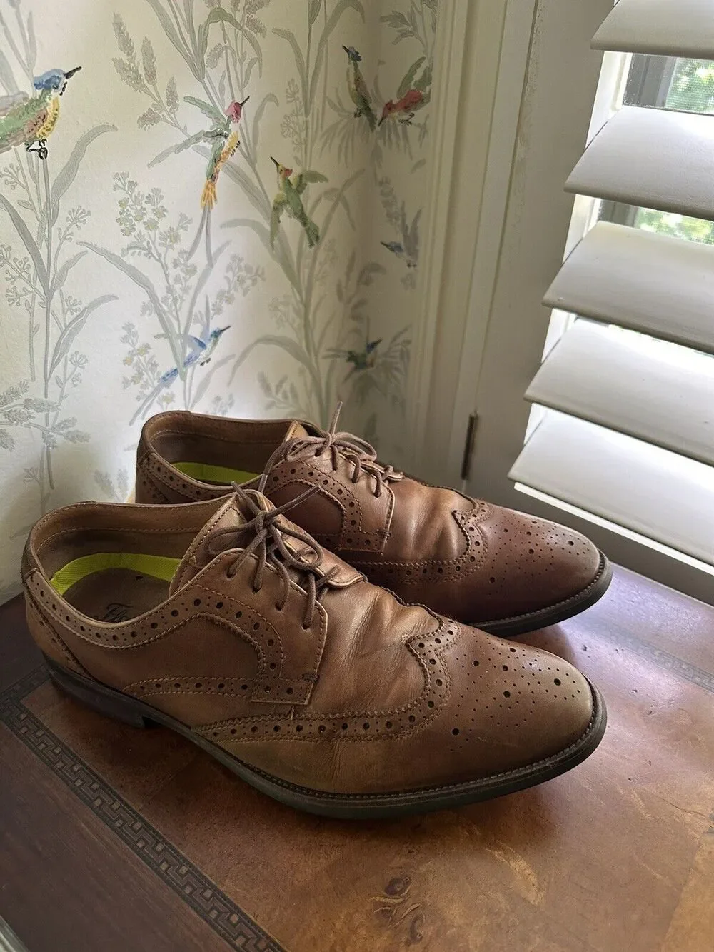 Florsheim Men's 30856 Brown Leather Wingtip Oxford Dress SHoes Size 9.5